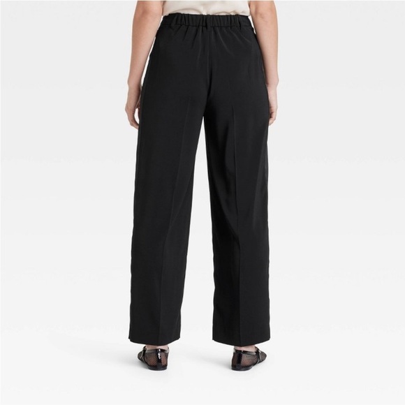 High-Rise Satin Side Striped Straight Trousers A New Day Black new 🆕 - Picture 3 of 5